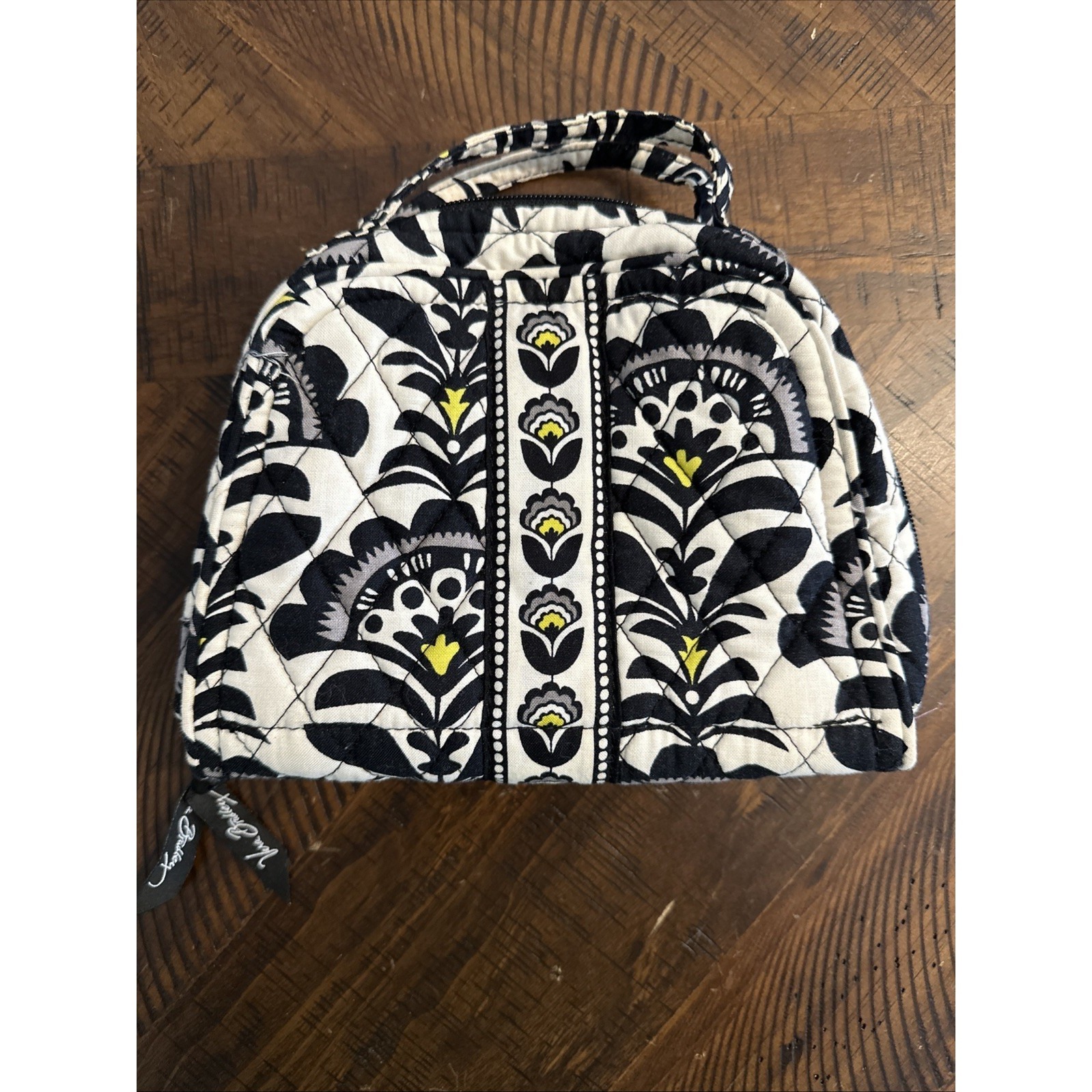 Vera Bradley Travel Jewelry Organizer Bag Black White